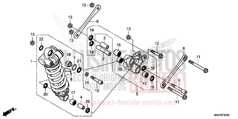 KISSEN, HINTEN (CBR1000ST) von CBR1000RR "Fireblade" GRAND PRIX RED (R380) von 2020